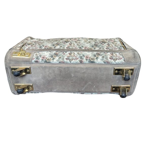 Vintage Floral French Luggage Company Combo Locking  Roller 14-inch Suitcase - Picture 5 of 11